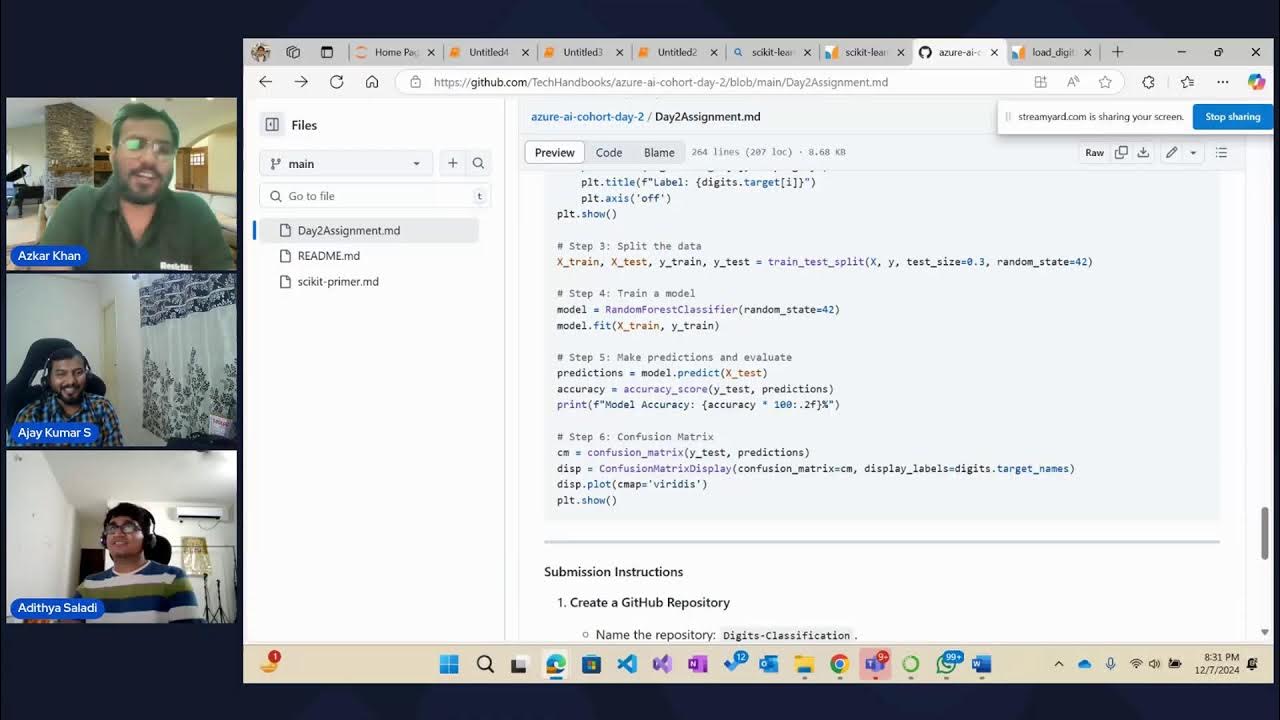 TechPrimers's tweet card. Azure AI Cohort - Session 2