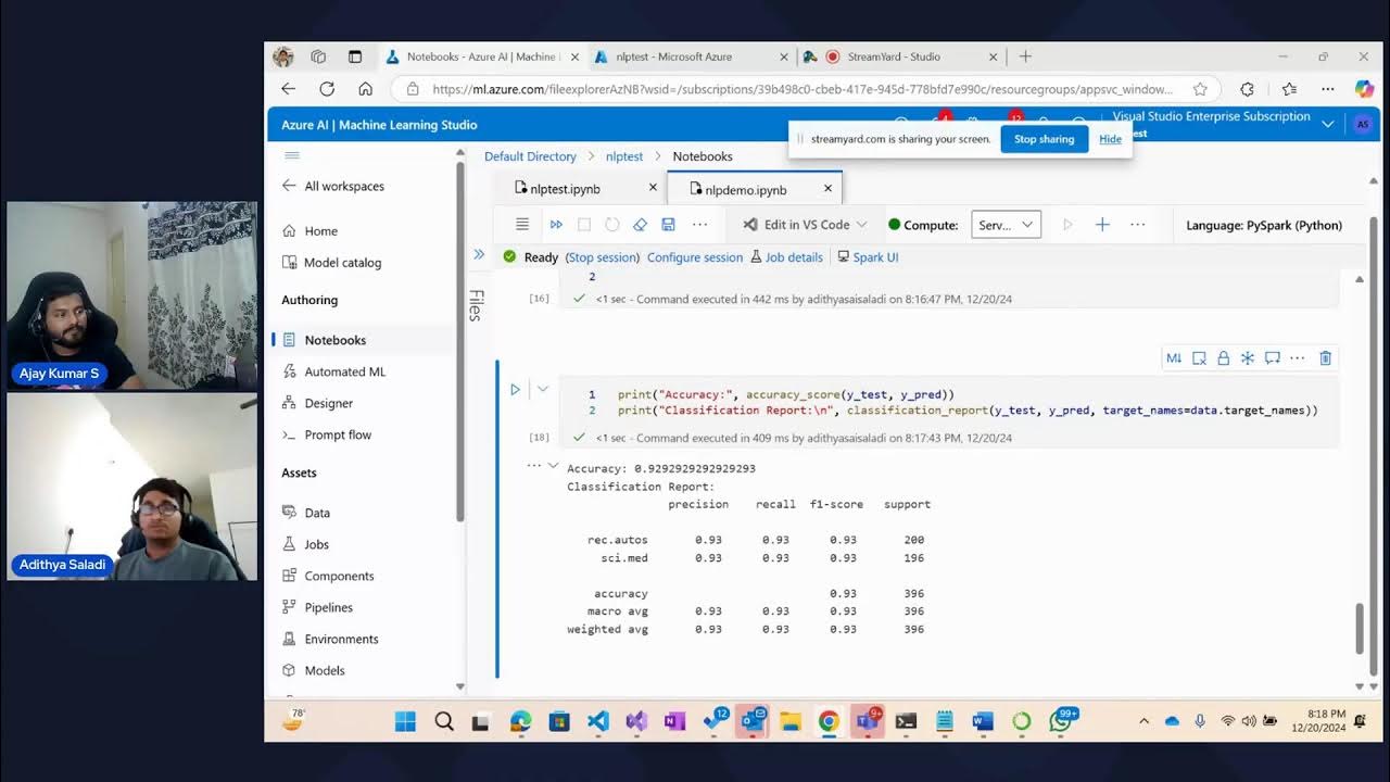 TechPrimers's tweet card. Azure AI Cohort - Session 5