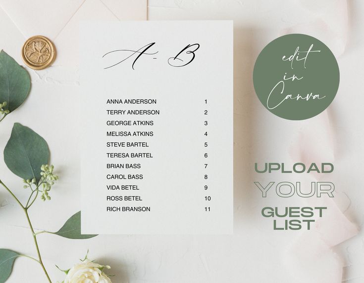PaperPostStudio's tweet card. Seating Chart Template - Table Assignment Template - Alphabetized Table Cards - Print From Home - Wedding Seating Chart Cards Template by PaperPostStudio on Etsy