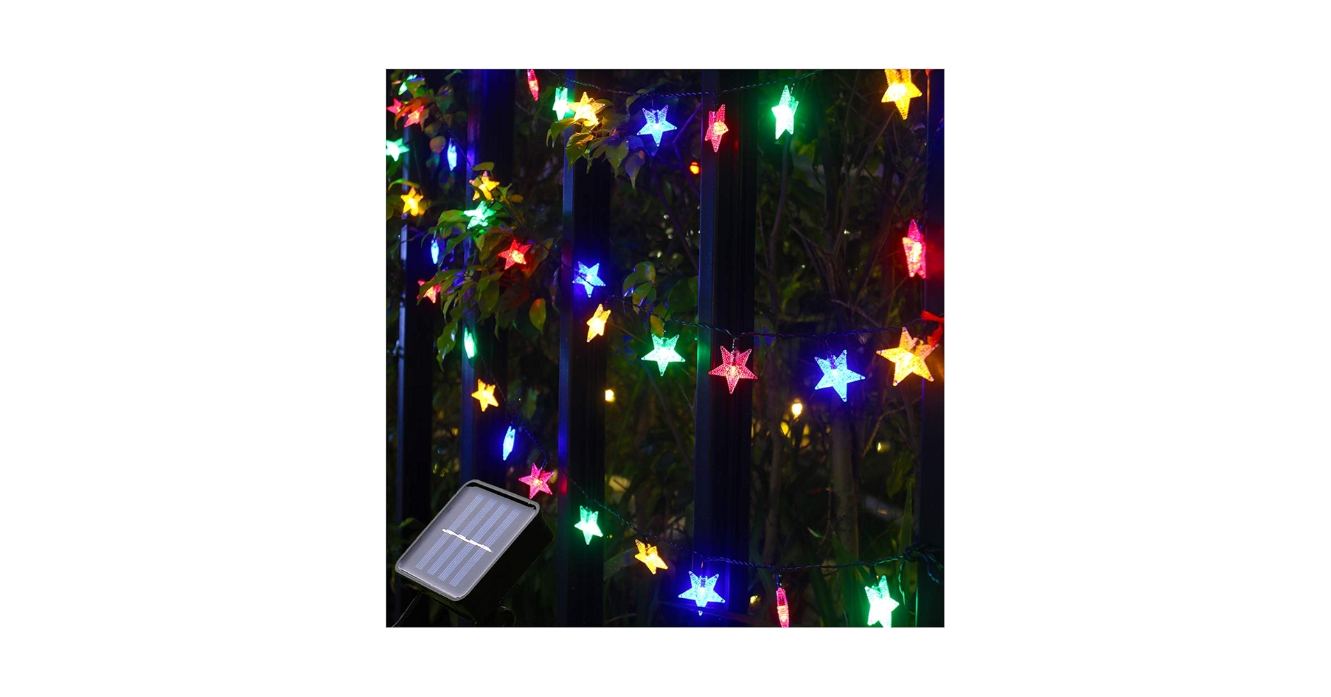 HappyKidDeals's tweet card. Xingpold Solar Star String Lights, Outdoor Waterproof Solar Powered Star Shaped Twinkle Fairy String Lights,Solar Powered LED Decoration Lights for Patio Gardens Patio Lawn Kid Tent Homes Landscape...