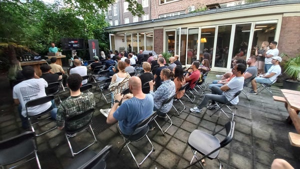 AmsterdamPHP's tweet card. Schedule: 19:00 - Doors open 19:30 - Talk 20:30 - Raffles, and announcements 20:45 - Social, drinks and food Talk: **Modular Monolith in PHP Applications** A modular monol