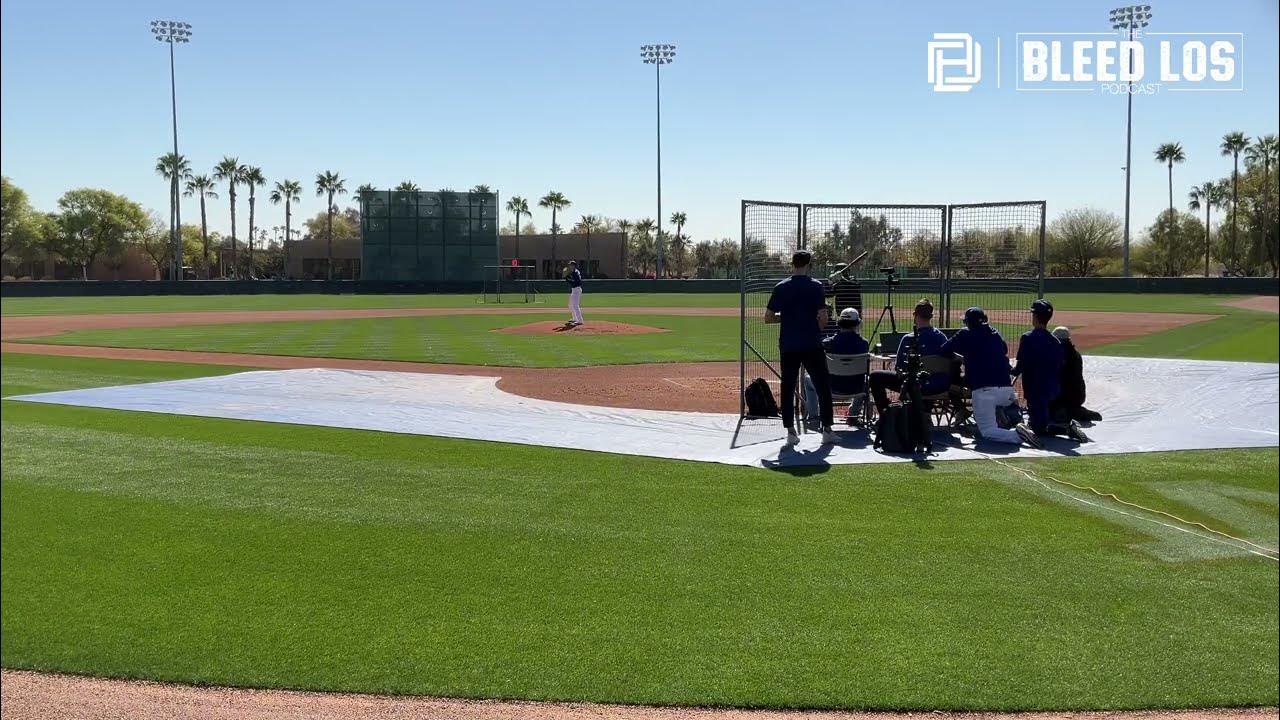 msalas24's tweet card. Dodgers Roki Sasaki faces hitters for first time at Camelback Ranch...