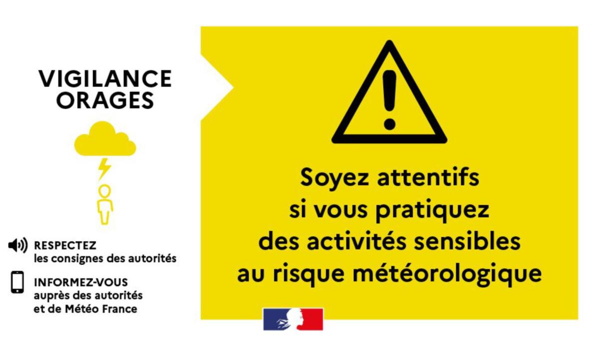 var_actu's tweet card. Vigilance jaune ce dimanche dans le Var avec orages et pluie-inondation annoncés et risques de précipitations renforcées.