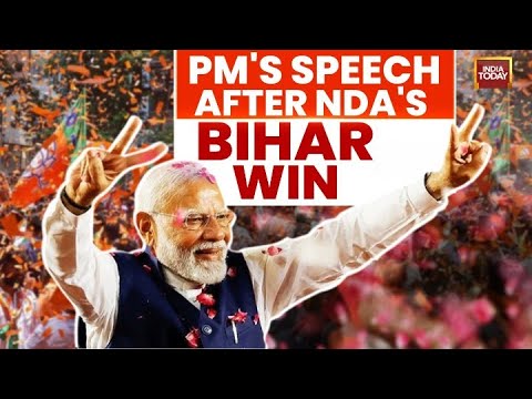 rajeevd18gmail's tweet card. Watch: PM Modi's Full Bihar Victory Speech—Slams Congress, Rahul...
