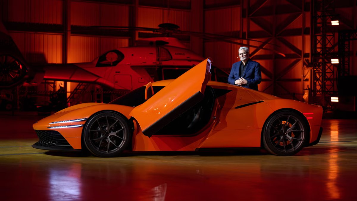 techolay's tweet card. Genesis V8 süper otomobil üreteceğini doğruladı. Magma GT konseptiyle ipuçları verilen model, Ferrari ve Lamborghini'ye rakip olacak.