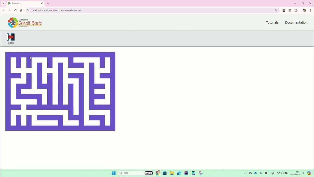 happycomp_jp's tweet card. 【Small Basic】迷路を作る
