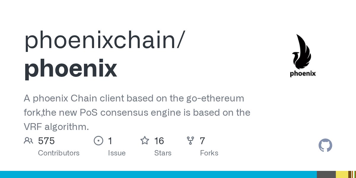 wzlld3's tweet card. A phoenix Chain client based on the go-ethereum fork,the new PoS consensus engine is based on the VRF algorithm. - phoenixchain/phoenix