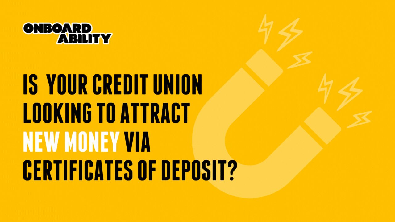 onboardability's tweet card. Talking to credit unions about how to generate more new money via certificates of deposit (CDs) has become a near-everyday occurrence here at Onboardability. There are numerous effective and effici...