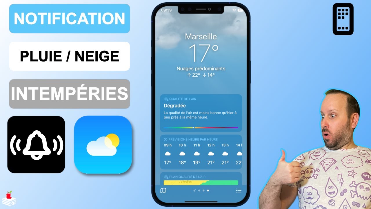 EcoleTechGeek's tweet card. Recevoir des Notifications en cas de Pluie, Neige et intempéries sur...