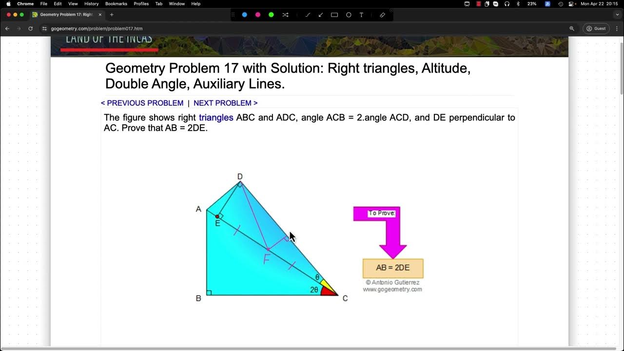 motegitomonari's tweet card. gogeometryの問題をひたすらやる#17 　幾何学 geometry