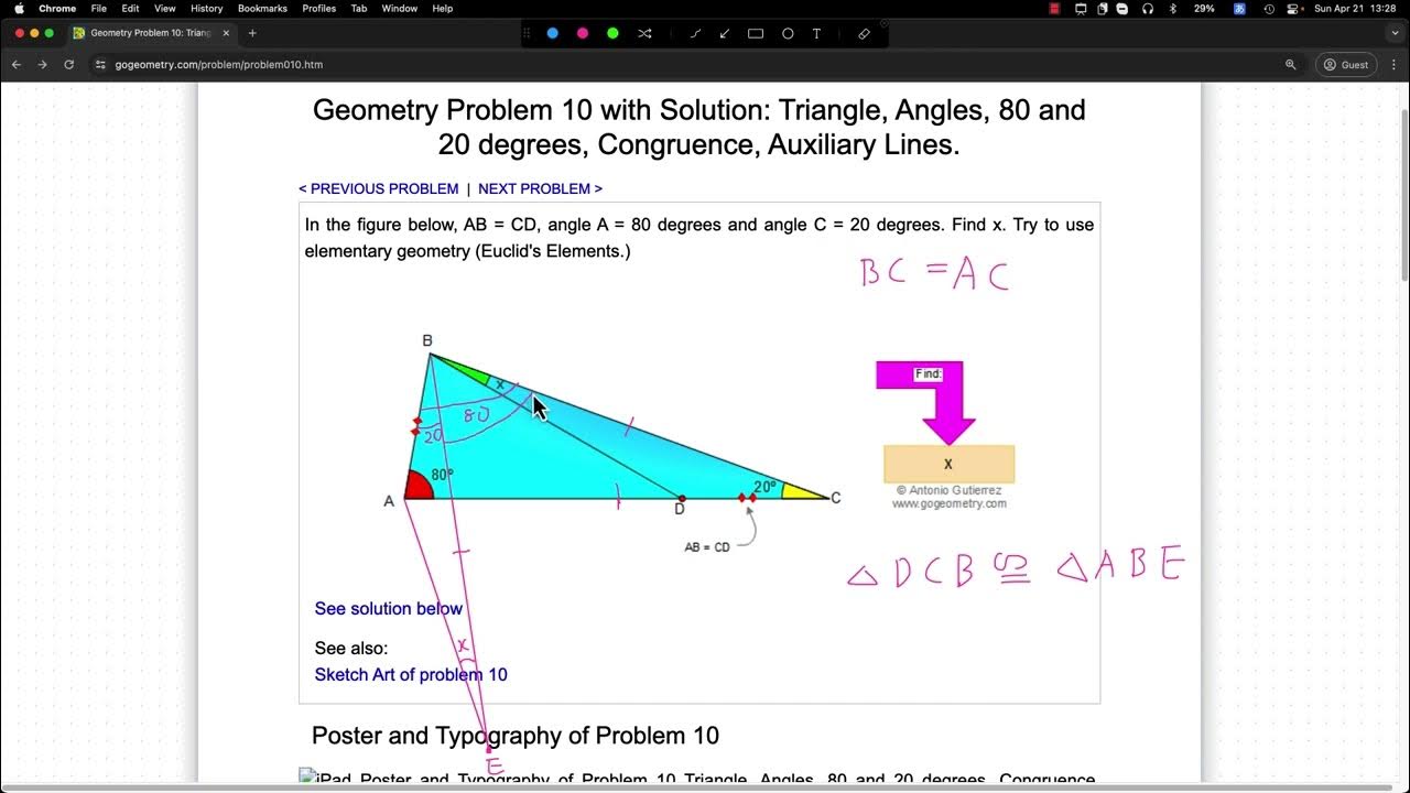 motegitomonari's tweet card. gogeometryの問題をひたすらやる#10 　幾何学 geometry