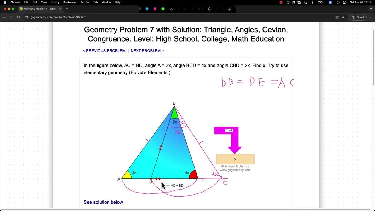 motegitomonari's tweet card. gogeometryの問題をひたすらやる#7 　幾何学 geometry