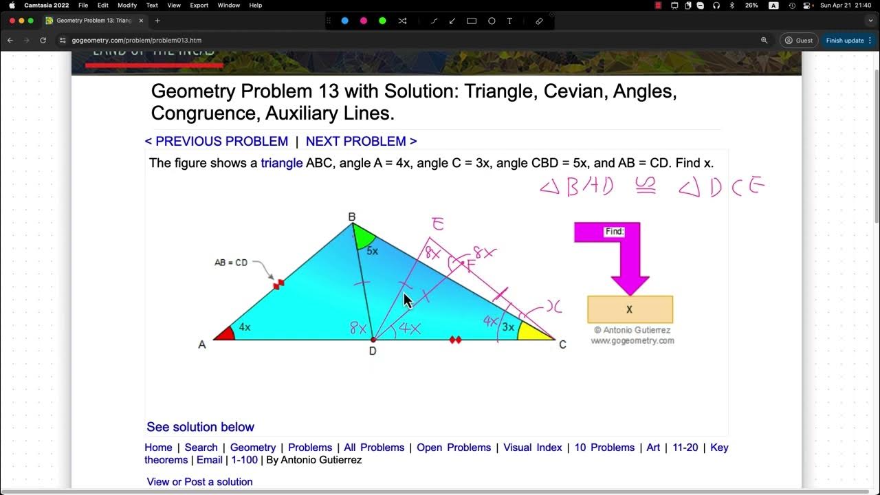 motegitomonari's tweet card. gogeometryの問題をひたすらやる#13 　幾何学 geometry