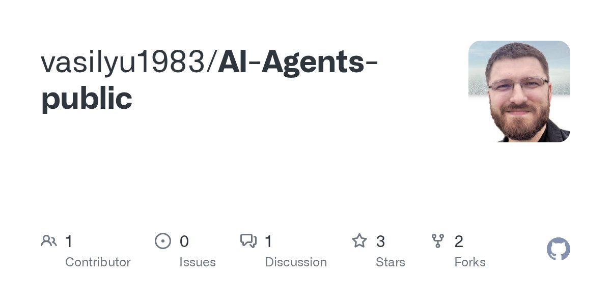 vasilyu's tweet card. Contribute to vasilyu1983/AI-Agents-public development by creating an account on GitHub.