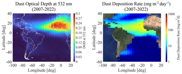 NOA_ReACT's tweet card. Abstract. Quantification of atmospheric dust deposition into the Atlantic Ocean is provided. The estimates rely on the four-dimensional structure of atmospheric dust provided by the ESA-LIVAS climate...