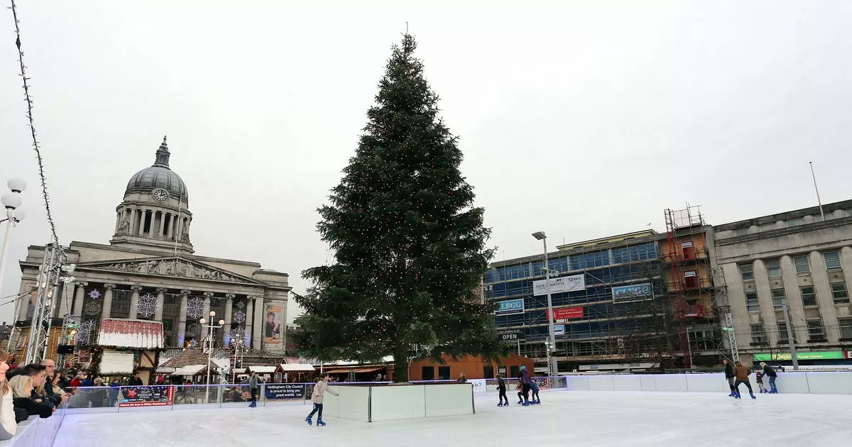 nottslive's tweet card. There's going to be a festive extravaganza in Old Market Square