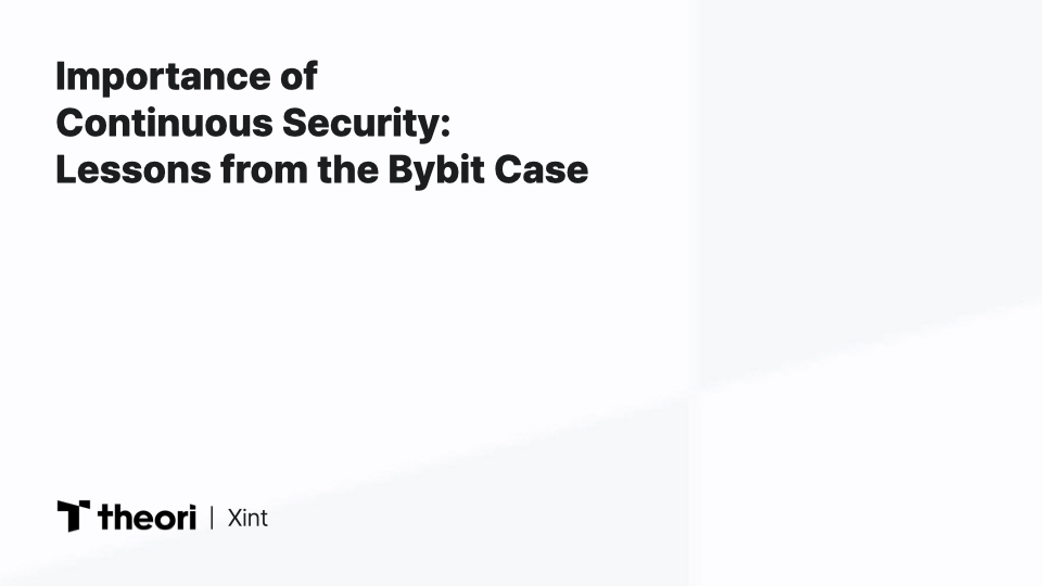 theori_io's tweet card. In this article, we briefly look at the circumstances of the Bybit incident and discuss what countermeasures could have been implemented. Then, we discuss the limitations of current solutions and how...