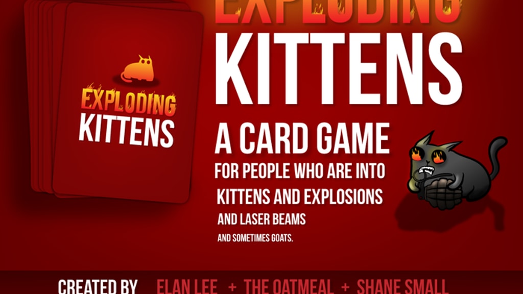 girouxpascal's tweet card. This is a card game for people who are into kittens and explosions and laser beams and sometimes goats.