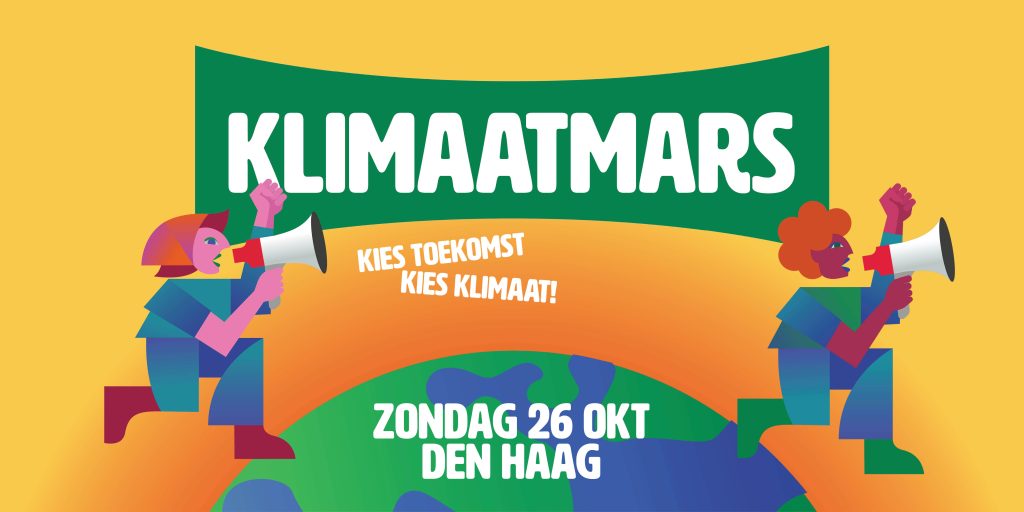 klimaatalarmdev's tweet card. Kies toekomst, kies klimaat! Aanstaande zondag 13.00 Klimaatmars in Den Haag! Voor onze kinderen, voor elkaar, voor de planeet waarop we leven. Loop mee voor een leefbare toekomst. 💚
