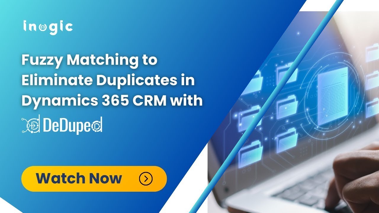 inogic's tweet card. Fuzzy Matching to Eliminate Duplicates in Dynamics 365 CRM with...
