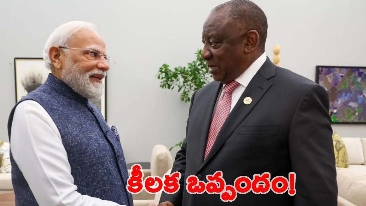 TV9Telugu's tweet card. జి20 శిఖరాగ్ర సమావేశం సందర్భంగా ప్రధానమంత్రి నరేంద్ర మోదీ దక్షిణాఫ్రికా అధ్యక్షుడు సిరిల్ రామఫోసాతో భేటీ అయ్యారు. శనివారం (నవంబర్ 22) జి20 నాయకుల సమ్మిట్ ప్రారంభ సమావేశంలో ప్రసంగించిన ప్రధాని మోదీ,...