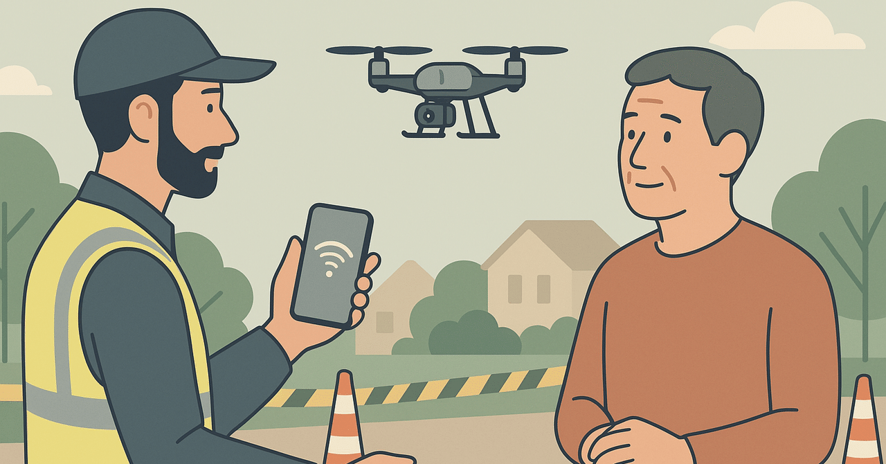 dronepilotwords's tweet card. この記事のねらい： 装備要否だけでなく、受信・説明・苦情対応まで一体で運用。 対象： 現場説明が多いチーム、住民対応が必要な現場。 結論： リモートIDは“対話の道具”。受信確認の手順と説明トーク台本で、現場の信頼を獲得します。 　ドローン運用でトラブルが生まれる瞬間の多くは、「正体が分からない」という不安から始まります。だからこそリモートIDは、単なる“義務装備”ではなく、現場で不安を解く...