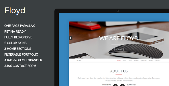 stylelibreview's tweet card. Floyd is a 100% responsive HTML5 and CSS3 theme. It’s perfect for agencies, corporate and business sites. Is powered with twitter bootstrap 3.0 3 Home Sections List of Features: HTML5 & CSS3 Bo...