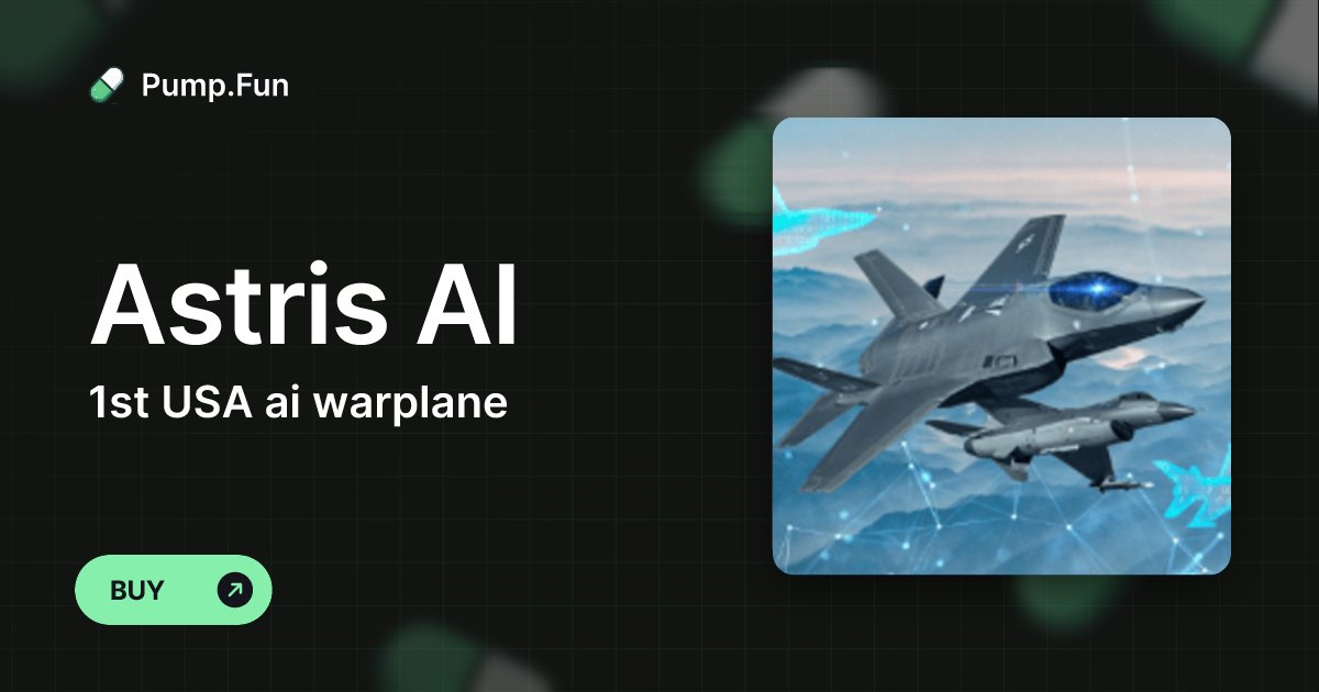 frugalfrederick's tweet card. 1st USA ai warplane (Astris AI) - Pump