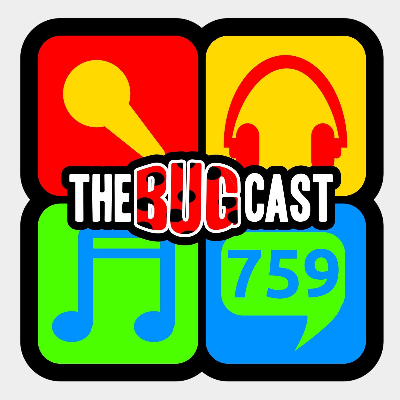 thebugcast's tweet card. This week: we talk about this weekend's Eurovision, next weekend's Art Exhibition, and play eight tracks of fantastic Creative Commons music.