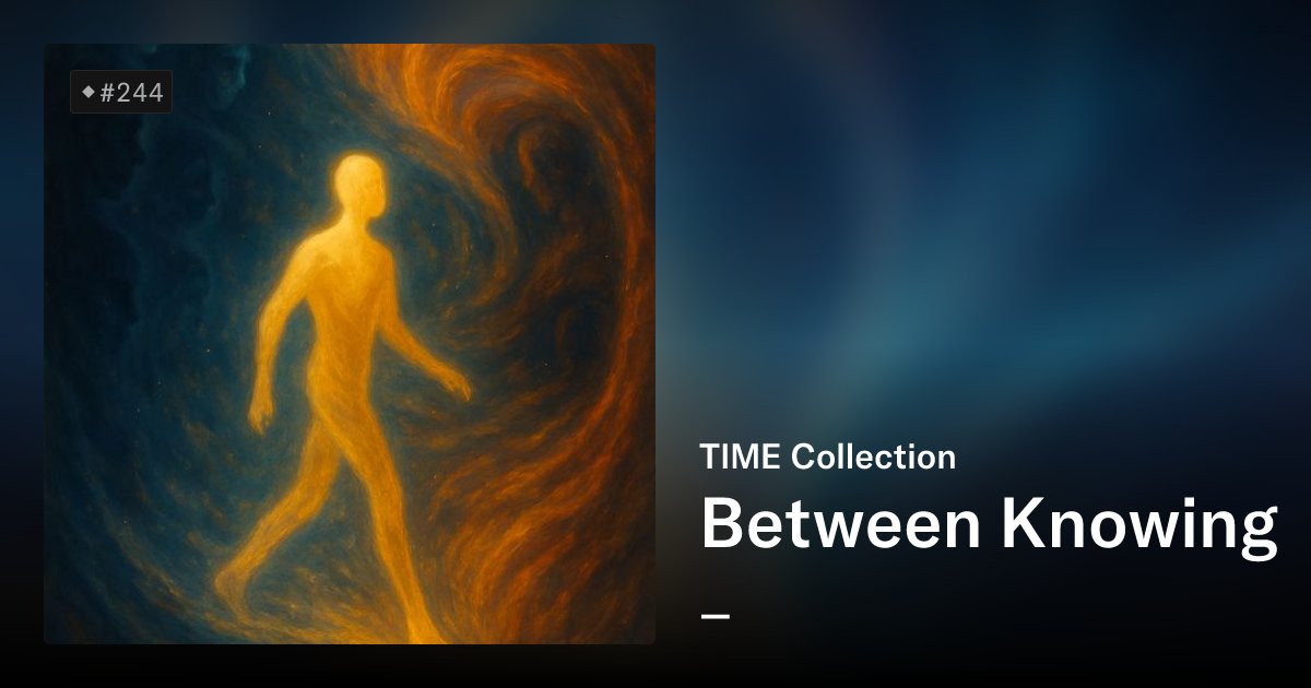 Praveen86248654's tweet card. TIME Collection 🕰️ | A Journey of Awakening From brokenness to wholeness, from illusion to truth, TIME Collection unfolds the path of the One. Each piece is a step through echoes, lies, reflections,...