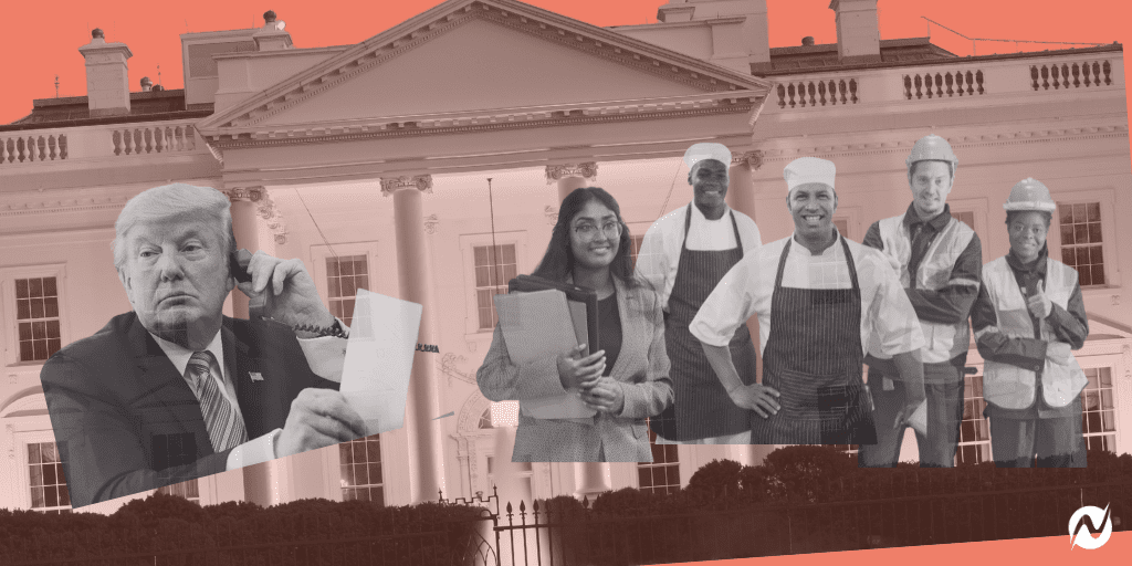 Netchex's tweet card. How does a new President affect your business and HR team? Discover the post-election HR implications for federal agencies, DEI initiatives, and more.