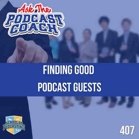 learntopodcast's tweet card. Finding Good Podcast Guests