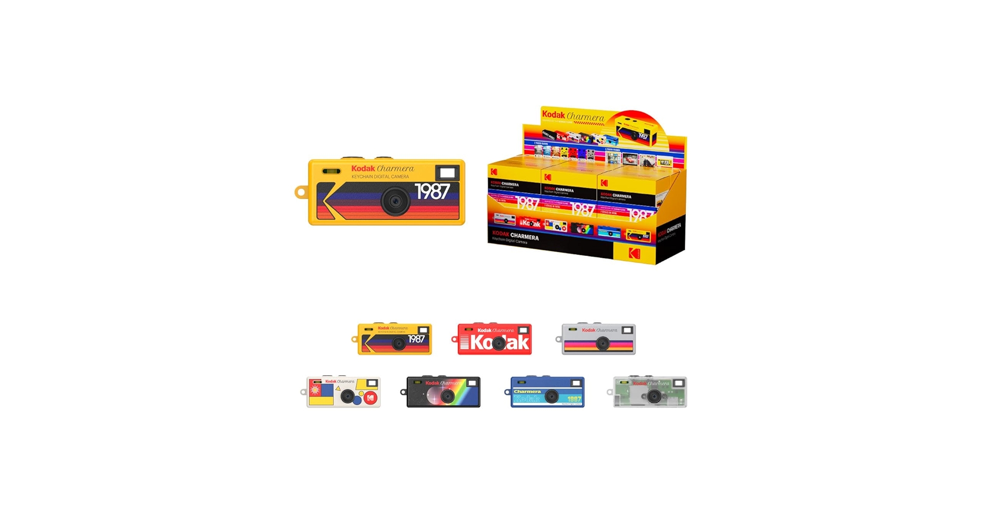 TechDropsDeals's tweet card. The all-new KODAK Charmera reimagines that retro charm with a digital twist. It is small enough to fit on a keychain while bringing back the joy of day-to-day snapshots. The cameras are sold in blind...