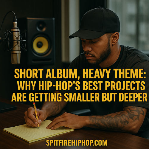 SpitFireHipHop's tweet card. FacebookShare on XLinkedInRedditCopy Link Hip-Hop albums are shrinking in length but growing in impact. Artists are leaning into tight, 6–10 track projects that feel intentional, cohesive, and...