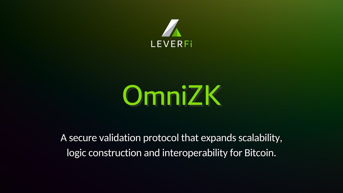 LeverFi's tweet card. OmniZK Protocol is a secure validation protocol that expands scalability, logic and interchain use cases for Bitcoin.