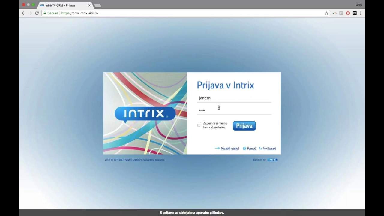 intrix's tweet card. Začetek dela s sistemom Intrix CRM (20. 7. 2018)
