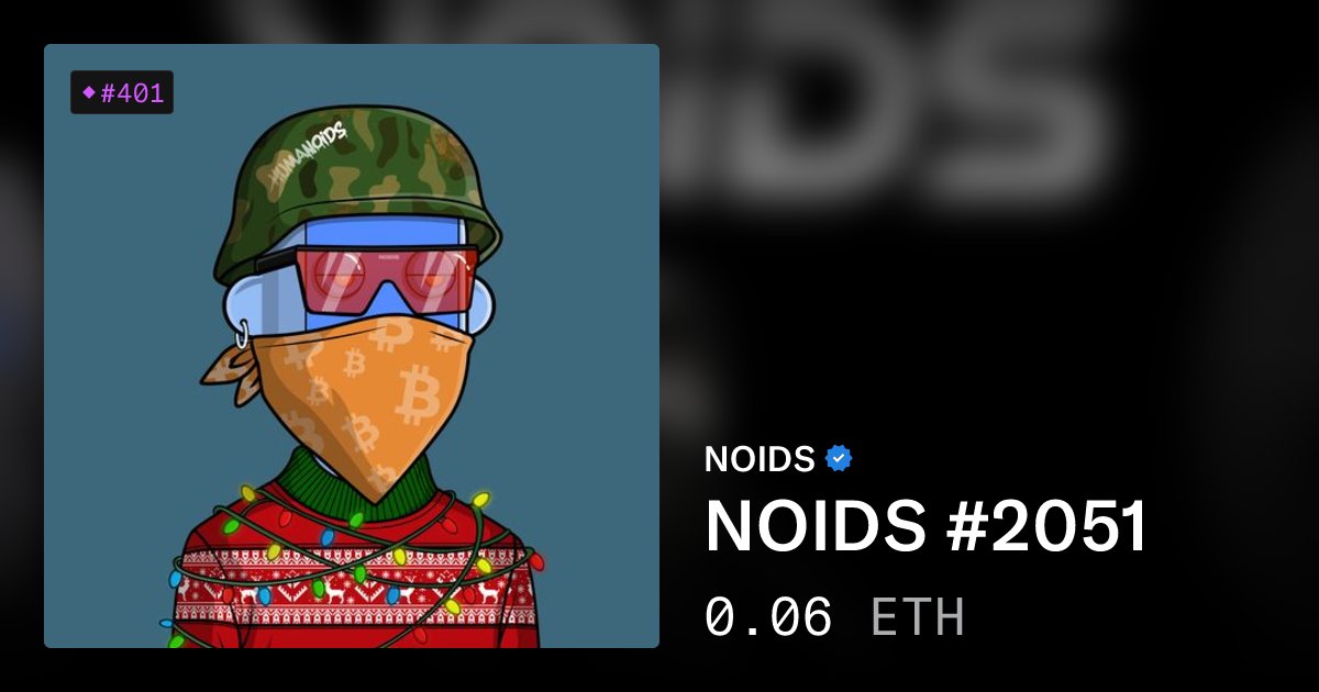 ahmedsayedxo's tweet card. NOIDS are futuristic NFTS in 4K HD, dripping in style and loaded with unique traits for the next era of The Humanoids.