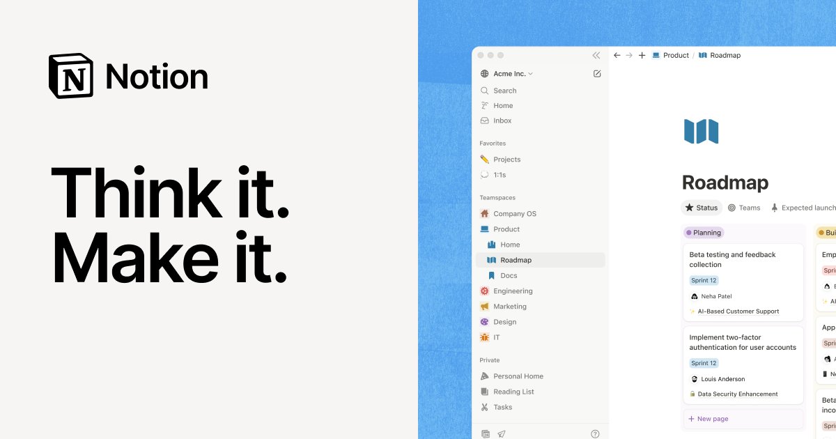 NotionHQ's tweet card. Notion can help you stay on top of your studies, kickstart a new project, or teach a class. For students, educators, and institutions.