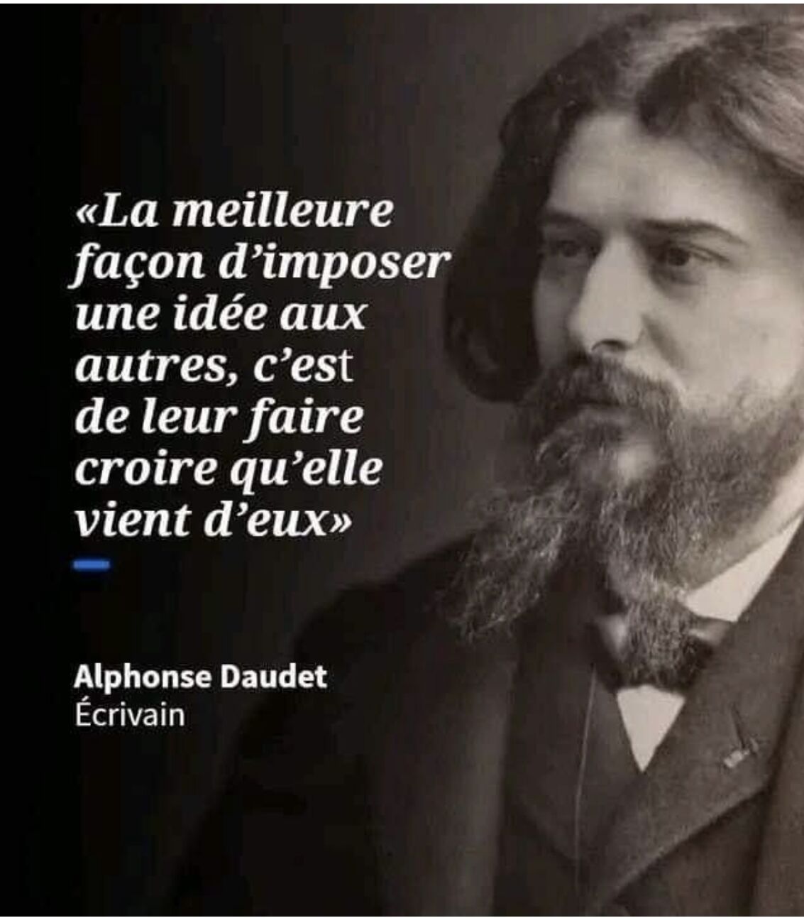 hello__maker's tweet card. Le vrai pouvoir d’une BONNE UX : guider sans jamais forcer Hier je tombe sur cette citation d’Alphonse Daudet 🐐 « La meilleure façon d’imposer une idée aux autres, c’est de leur faire croire qu’elle...