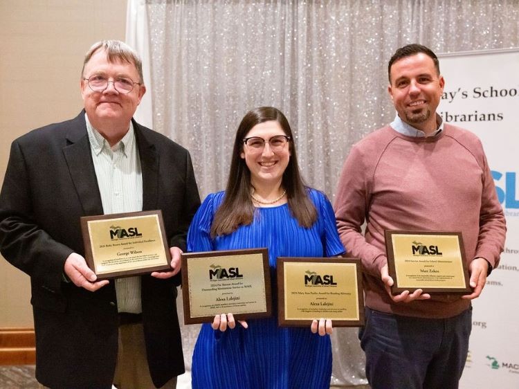 SNNKent's tweet card. Three Rockford library leaders have been recognized by the Michigan Association of School Librarians.