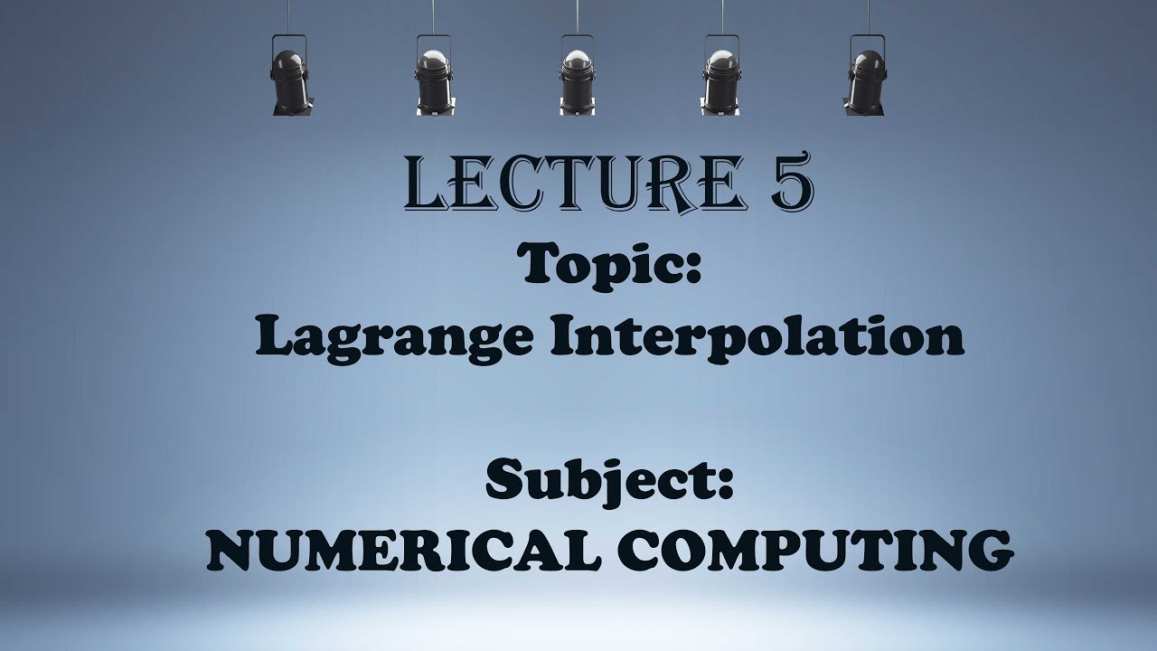 Getstudypoint's tweet card. Lagrange Interpolation with matlab code