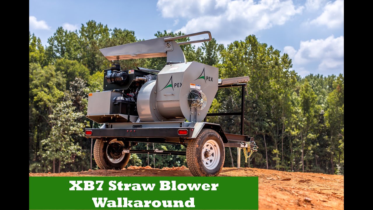 ApexApplicators's tweet card. APEX XB7 Straw Blower Walkaround