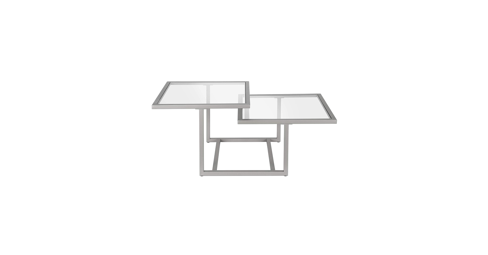 ProDecors's tweet card. The geometric shapes of this coffee table add to its Hollywood Regency appeal and overall glam look. It seamlessly fits into any room with its glamorous satin nickel finish.