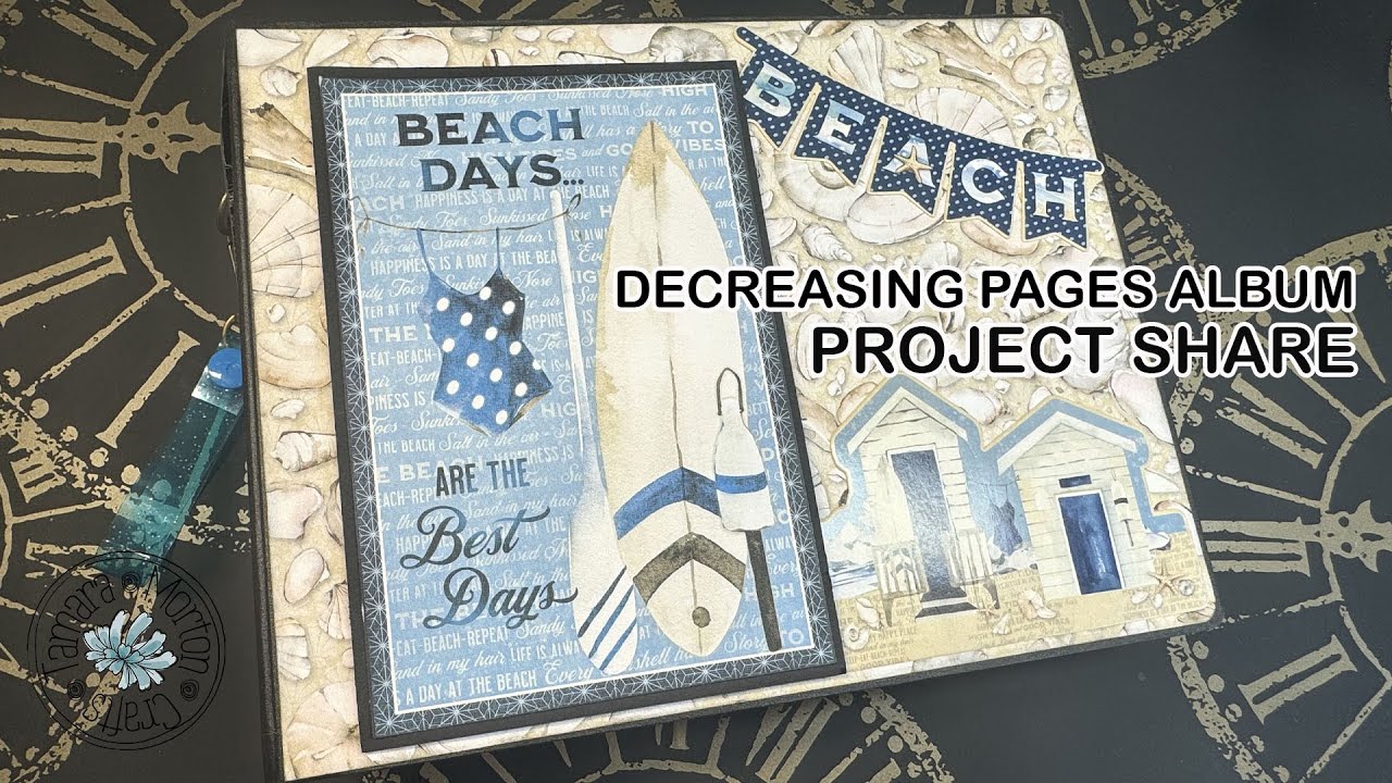 Tamara_Morton's tweet card. THE BEACH IS CALLING ALBUM - PROJECT SHARE #graphic45, #projectshare...