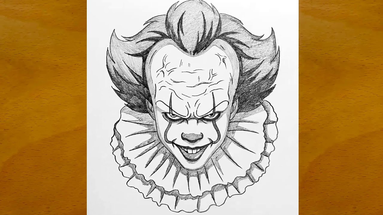 McPainted's tweet card. How to Draw Pennywise from IT Scary Clown Drawing Step by Step