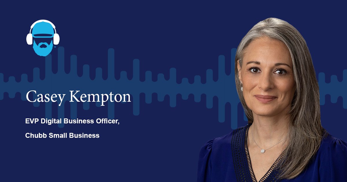 ReidHolzworth's tweet card. In this episode of The Insurance Technology Podcast, Reid sits down with Casey Kempton, EVP Digital Business Officer at Chubb Small Business.