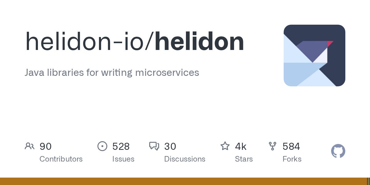 MyteWeb's tweet card. Java libraries for writing microservices. Contribute to helidon-io/helidon development by creating an account on GitHub.
