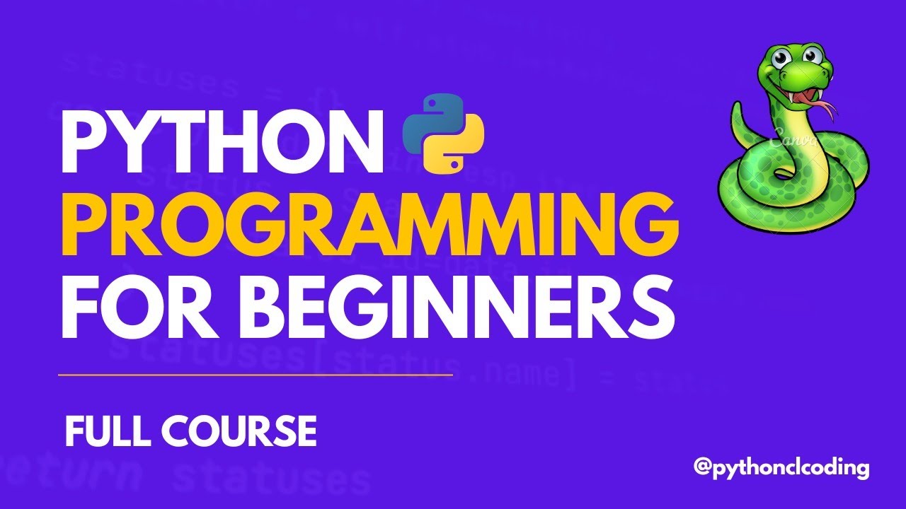 clcoding's tweet card. Python for Absolute Beginners - 2025