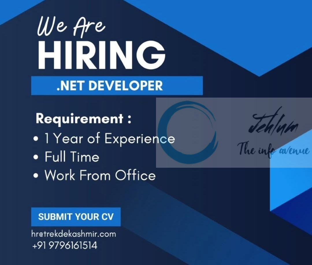 Jehlumjk's tweet card. Trek De Kashmir Srinagar Software Developement Jobs Opportunities 2025