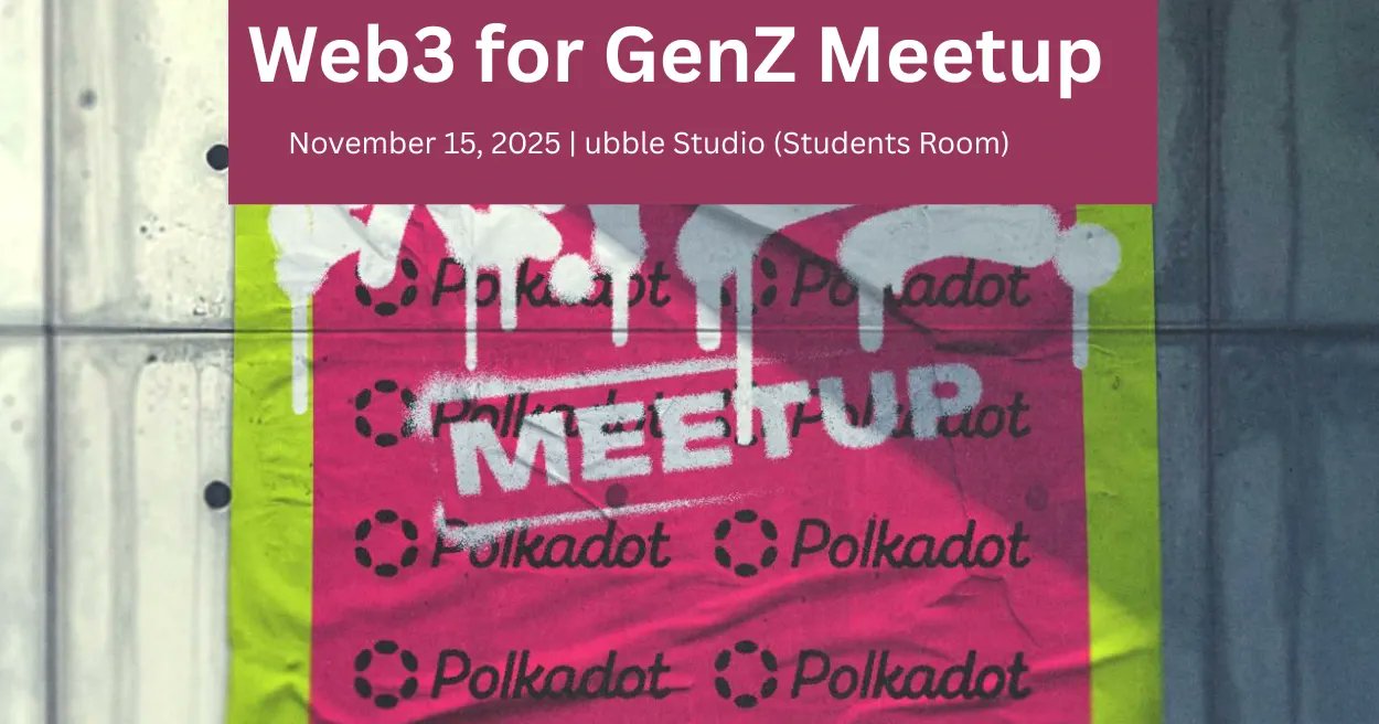 Olivia1492368's tweet card. Get ready to explore how the next generation is redefining the future of Web3 at the Web3 for GenZ Meetup, happening on November 15, 2025, at Bubble Studio (Stu